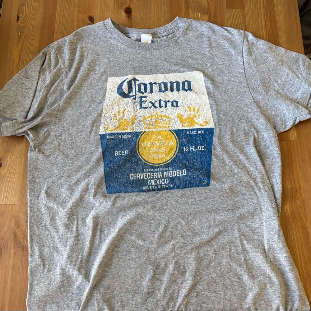 Corona Extra Gray and Blue T-Shirt